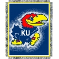 Kansas Jayhawks NCAA College "Focus" 48" x 60" Triple Woven Jacquard Throw