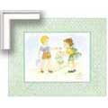 Brother and Sister I - Contemporary mount print with beveled edge