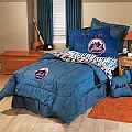 New York Mets Bedding Team Denim Twin Size Comforter / Sheet Set