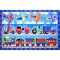 Trains, Planes & Trucks Rug (19" x 29")