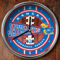 Kansas Jayhawks NCAA College 12" Chrome Wall Clock