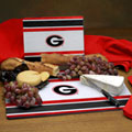 Georgia UGA Bulldogs NCAA College Glass Cutting Board Set