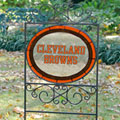 Cleveland Browns NFL Stained Glass Outdoor Yard Sign