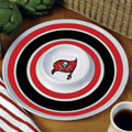 Tampa Bay Buccaneers NFL 14" Round Melamine Chip and Dip Bowl