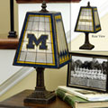 Michigan Wolverines NCAA College Art Glass Table Lamp