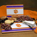 Clemson Tigers NCAA College Glass Cutting Board Set