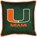 Miami Hurricanes UM Side Lines Toss Pillow