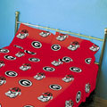 Georgia Bulldogs 100% Cotton Sateen King Pillowcase - Red