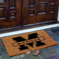 Michigan Wolverines NCAA College Rectangular Outdoor Flocked Door Mat