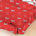 Nebraska Huskers 100% Cotton Sateen Full Bed Skirt - Red