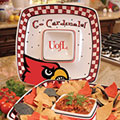 Louisville Cardinals NCAA College 14" Gameday Ceramic Chip and Dip Tray