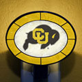 Colorado Buffalo NCAA College Art Glass Nightlight