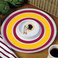 Washington Redskins NFL 14" Round Melamine Chip and Dip Bowl