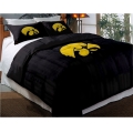 Iowa Hawkeyes College Twin Chenille Embroidered Comforter Set with 2 Shams 64" x 86"