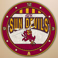 Arizona State Sun Devils NCAA College 12" Round Art Glass Wall Clock