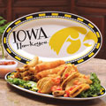 Iowa Hawkeyes NCAA College 12" Ceramic Oval Platter
