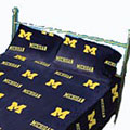 Michigan Wolverines 100% Cotton Sateen Standard Pillowcase - Navy Blue