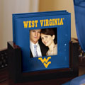 West Virginia Mountaineers NCAA College Art Glass Photo Frame Coaster Set