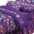 Wanda Royal Gathered Bed Skirt - Purple Dots