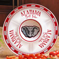 Alabama Crimson Tide NCAA College 14" Ceramic Chip and Dip Tray