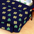 Notre Dame Fighting Irish 100% Cotton Sateen Full Bed Skirt - Navy Blue