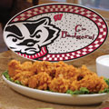 Wisconsin Badgers NCAA College 12" Gameday Ceramic Oval Platter