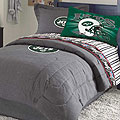 New York Jets NFL Team Denim Queen Comforter / Sheet Set