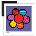 Flower Power III - Contemporary mount print with beveled edge