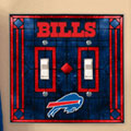 Buffalo Bills NFL Art Glass Double Light Switch Plate Cover