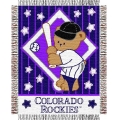 Colorado Rockies MLB Baby 36"x 46" Triple Woven Jacquard Throw