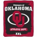 Oklahoma Sooners College "Property of" 50" x 60" Micro Raschel Throw