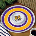 LSU Louisiana State Tigers NCAA College 14" Round Melamine Chip and Dip Bowl