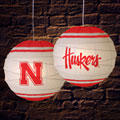 Nebraska Huskers NCAA College 18" Rice Paper Lamp