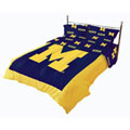 Michigan Wolverines 100% Cotton Sateen Queen Comforter Set