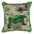 John Deere Tractor Antique Tapestry Throw Pillow