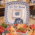 North Carolina Tarheels UNC NCAA College 14" Gameday Ceramic Chip and Dip Tray