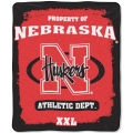 Nebraska Cornhuskers College "Property of" 50" x 60" Micro Raschel Throw