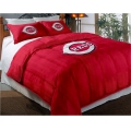 Cincinnati Reds MLB Twin Chenille Embroidered Comforter Set with 2 Shams 64" x 86"