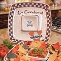 Virginia Cavaliers Cavs NCAA College 14" Gameday Ceramic Chip and Dip Tray