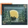 Moonlight Paddle - Contemporary mount print with beveled edge