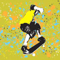Acidic Skater - Framed Canvas