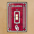 Oklahoma Sooners NCAA College Art Glass Single Light Switch Plate Cover