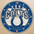 Indianapolis Colts NFL 12" Round Art Glass Wall Clock