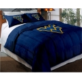 West Virginia Mountaineers College Twin Chenille Embroidered Comforter Set with 2 Shams 64" x 86"