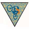 Xtreme Bike I - Khaki - Contemporary mount print with beveled edge