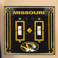 Missouri Tigers NCAA College Art Glass Double Light Switch Plate Cover