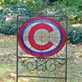 Chicago Cubs MLB Stained Glass Outdoor Yard Sign