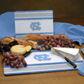 North Carolina Tarheels UNC NCAA College Glass Cutting Board Set