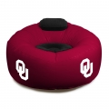 Oklahoma Sooners NCAA College Vinyl Inflatable Chair w/ faux suede cushions