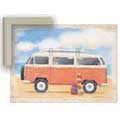 Orange Van - Contemporary mount print with beveled edge